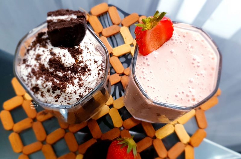 Oreo Milkshake si Strawberry Milkshake