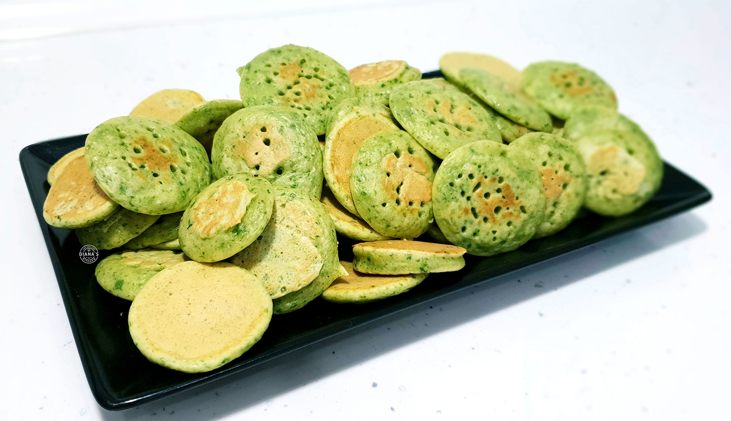 Mini pancakes cu spanac