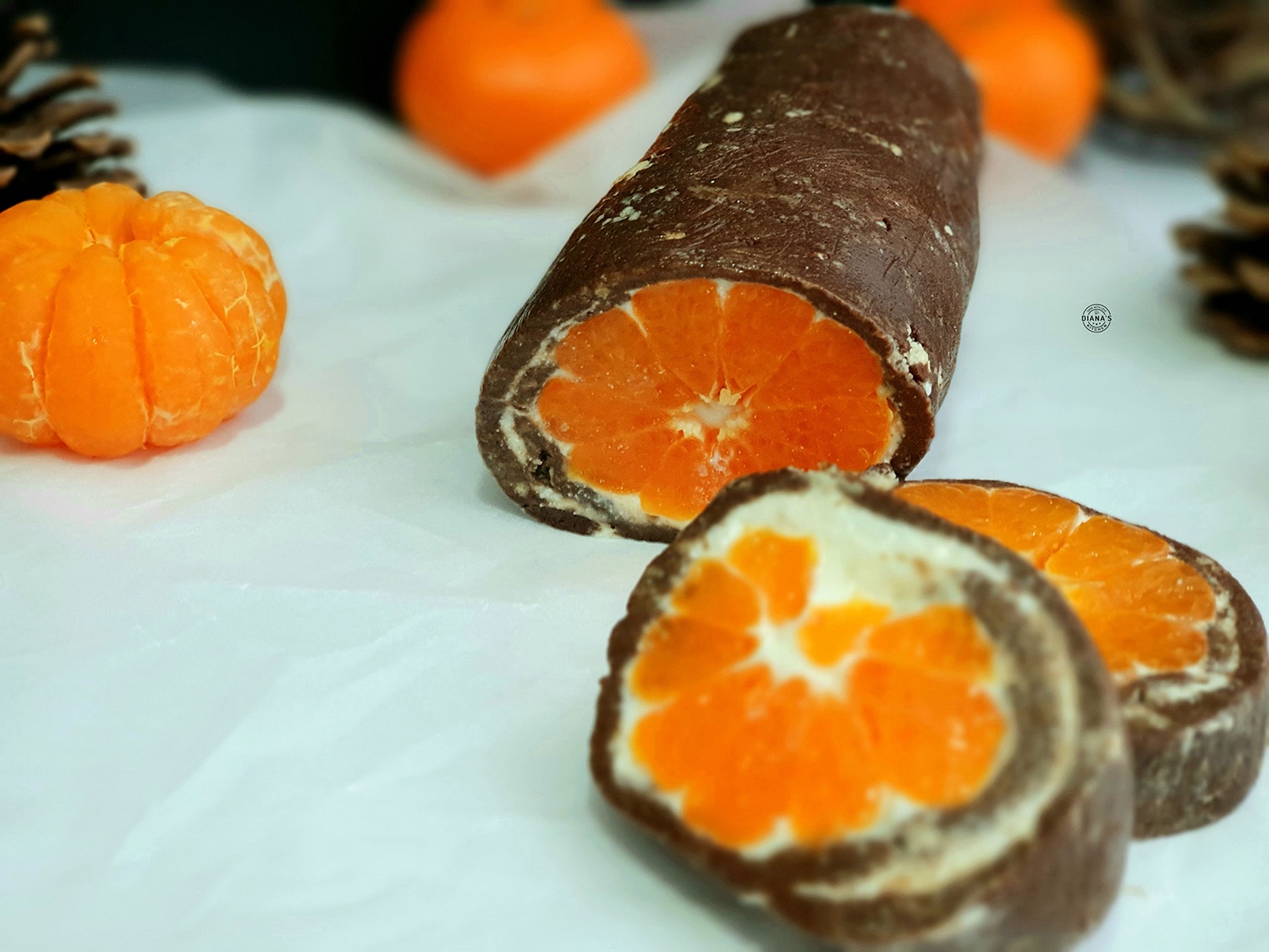 Rulada cu mandarine fara coacere 3