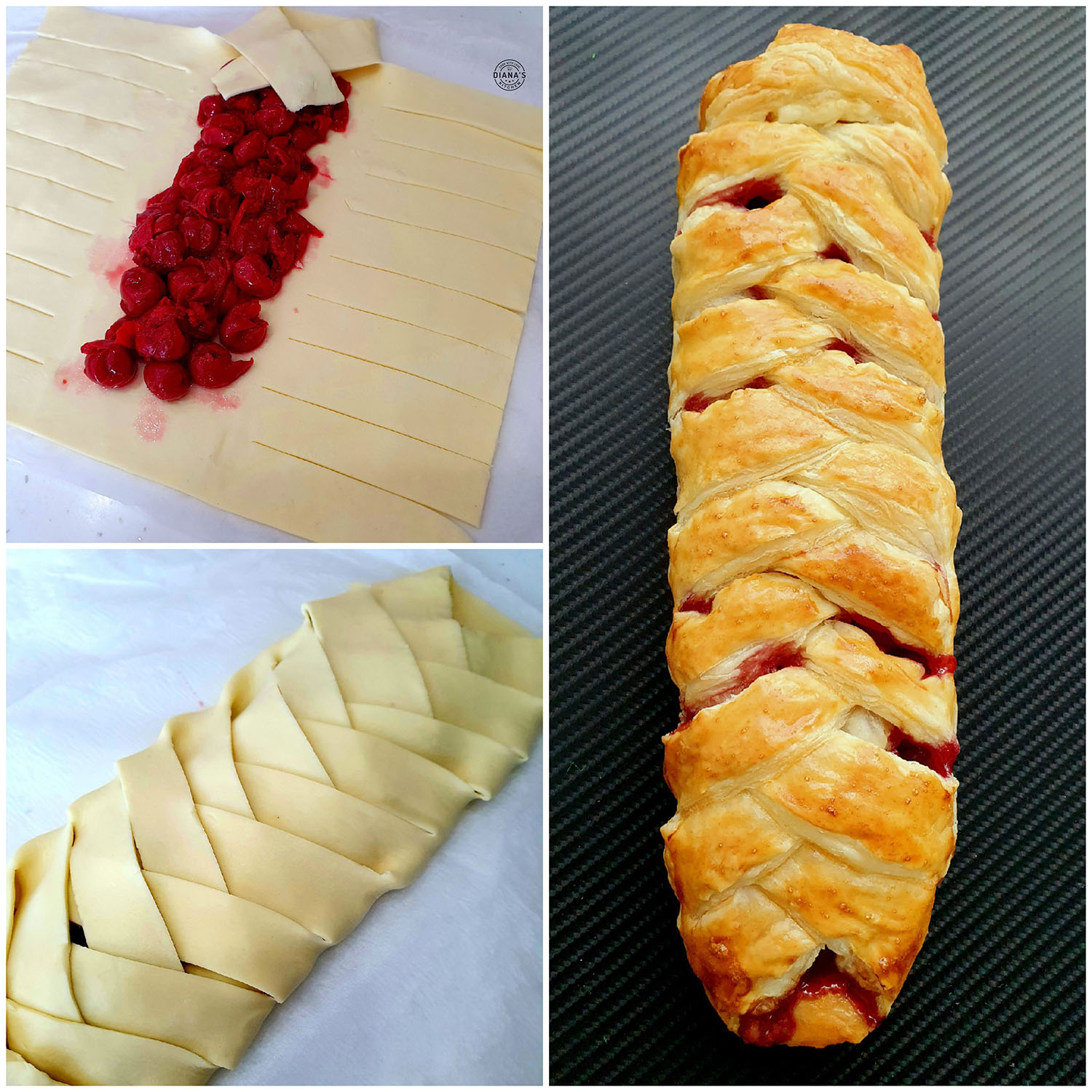 Strudel impletit cu visine 2