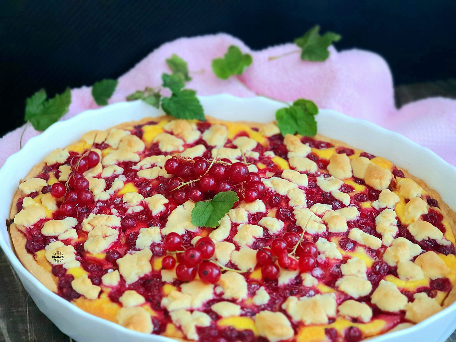 Tarta cu coacaze rosii