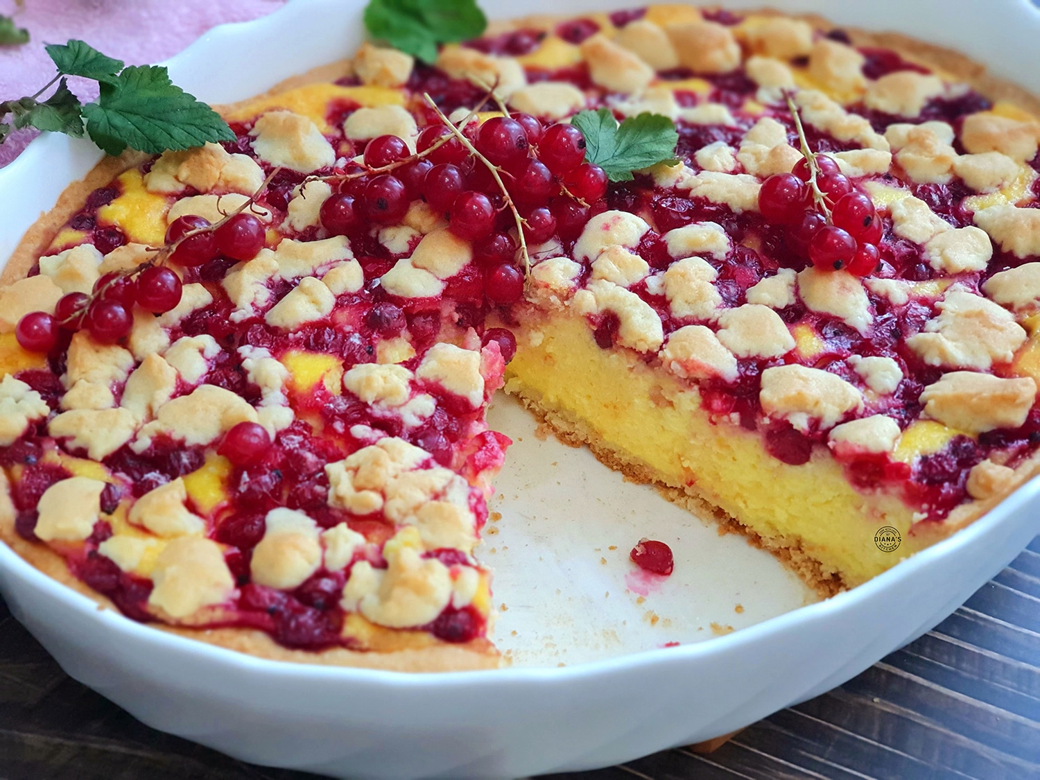 Tarta cu coacaze rosii 4