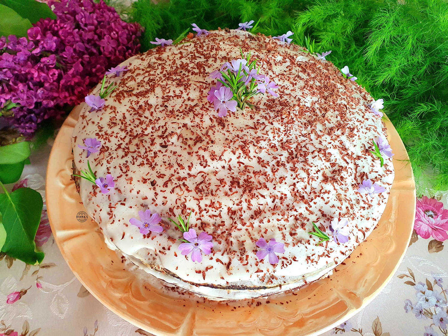 Tort pandispan cu nuci, visine si mac 3