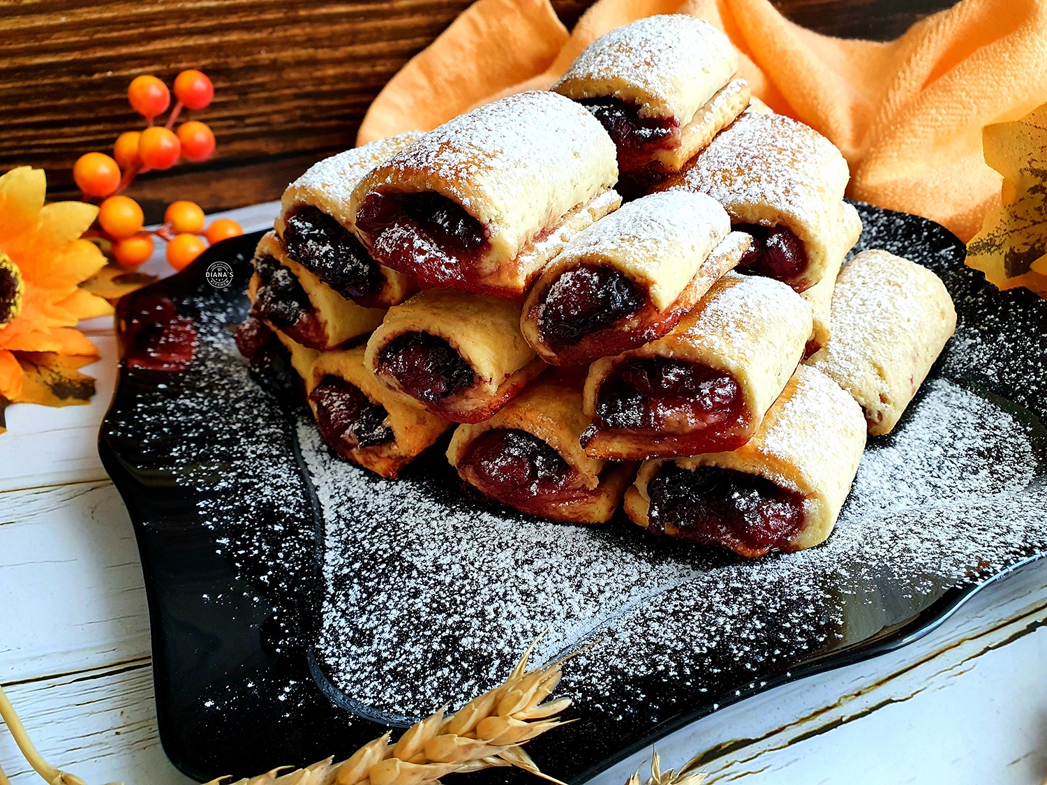 Cornulete cu gem de cirese 3