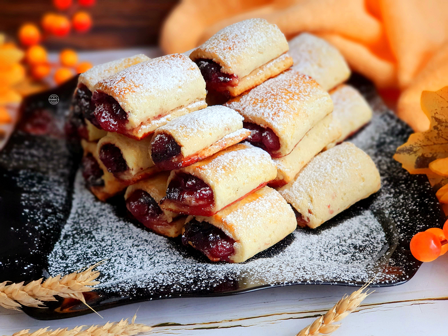 Cornulete cu gem de cirese 2