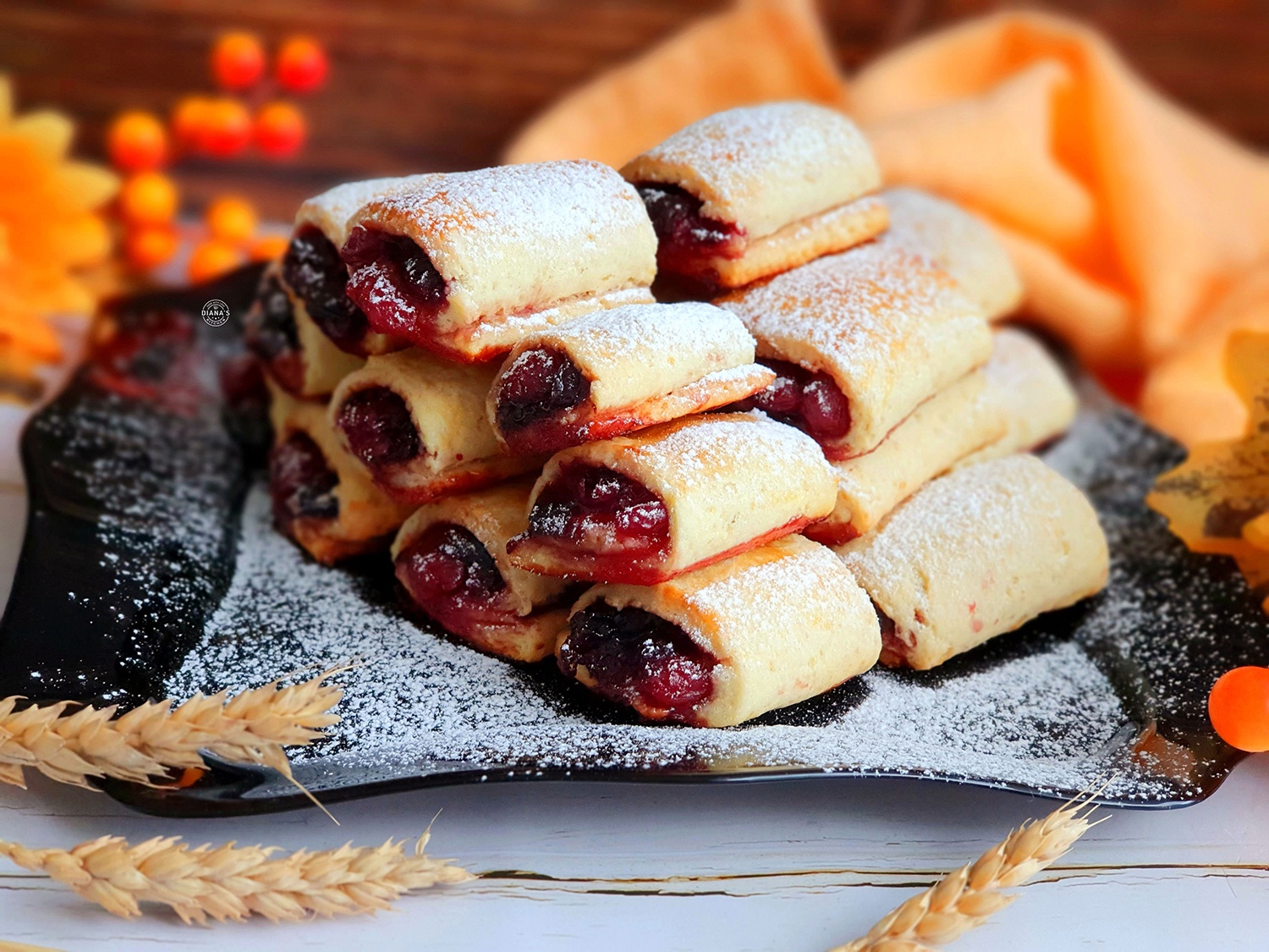 Cornulete cu gem de cirese