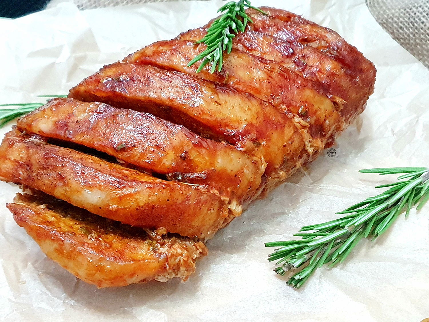Cotlet de porc cu os la cuptor 3