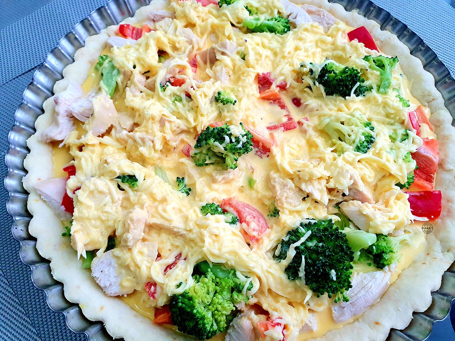 Quiche cu pui si broccoli Quiche cu pui si broccoli 2