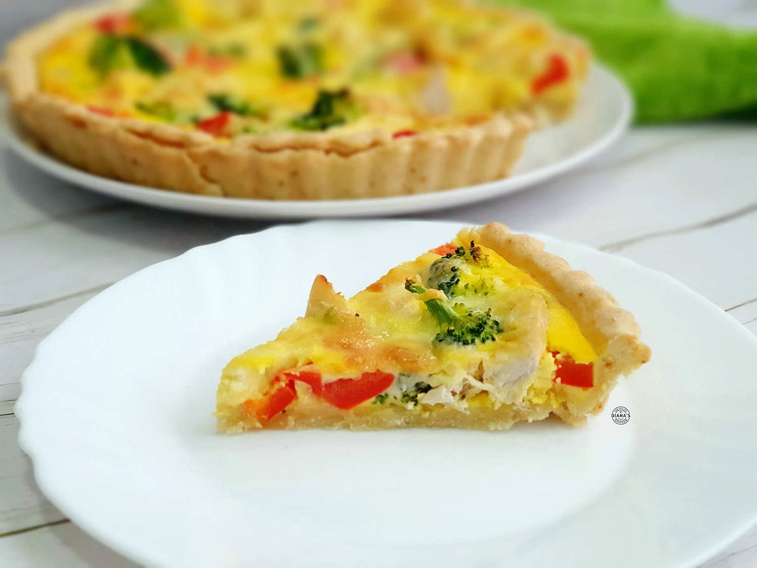 Quiche cu pui si broccoli Quiche cu pui si broccoli 4