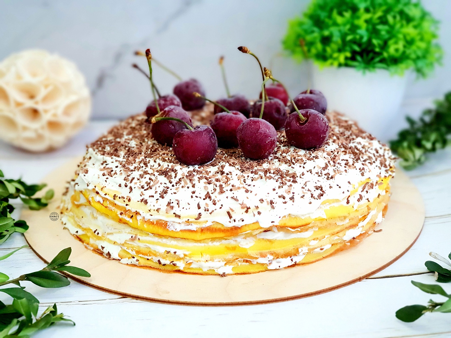 Tort de clatite cu visine Tort de clatite cu visine 2