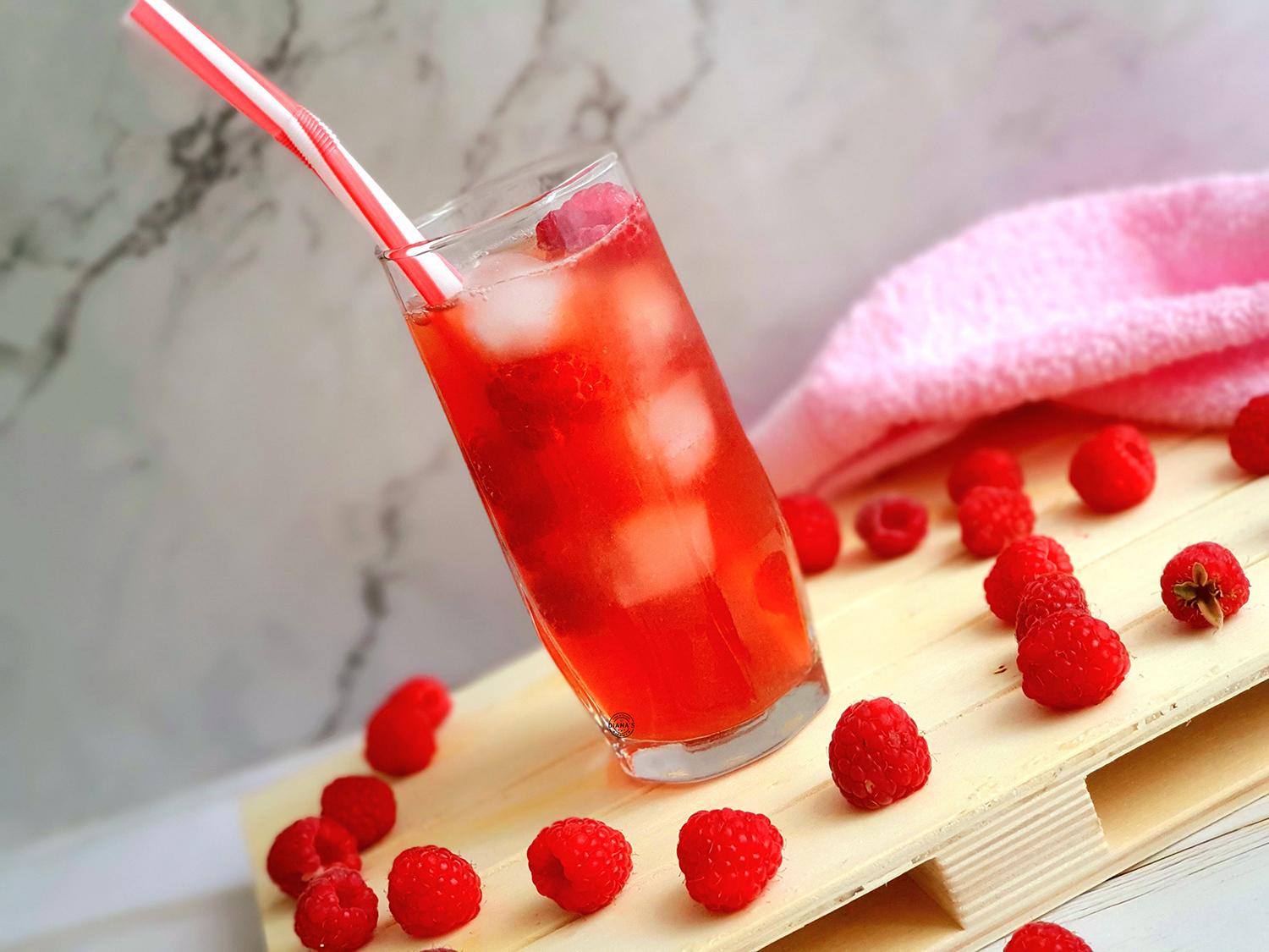 Ceai rece cu zmeura 2