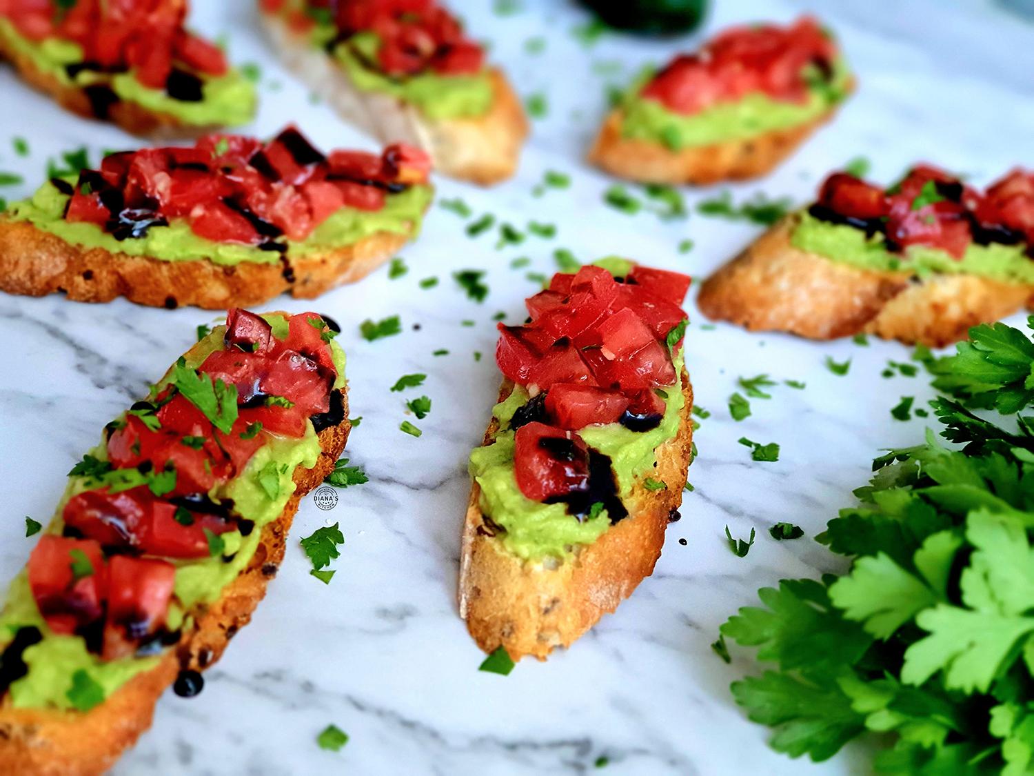 Bruschetta cu avocado