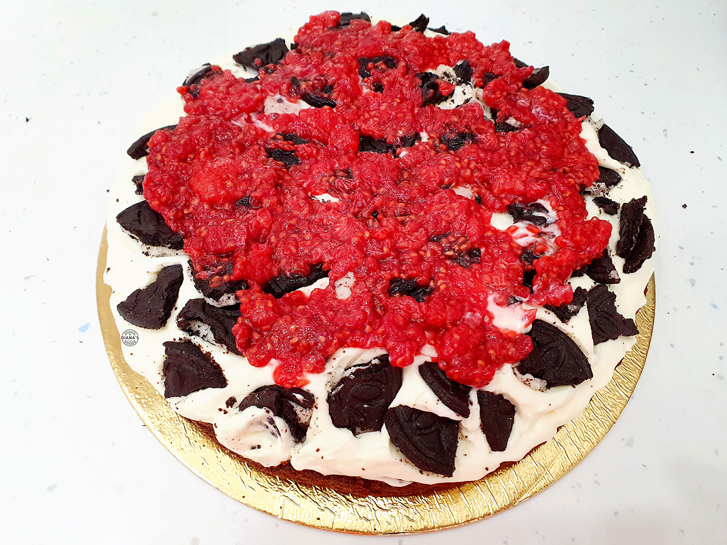 Tort cu zmeura si oreo 2