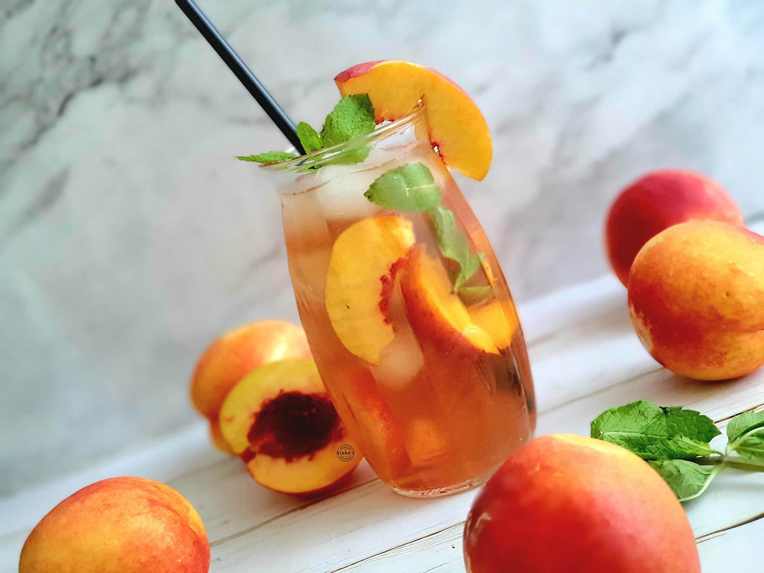 Ceai rece de piersici 2