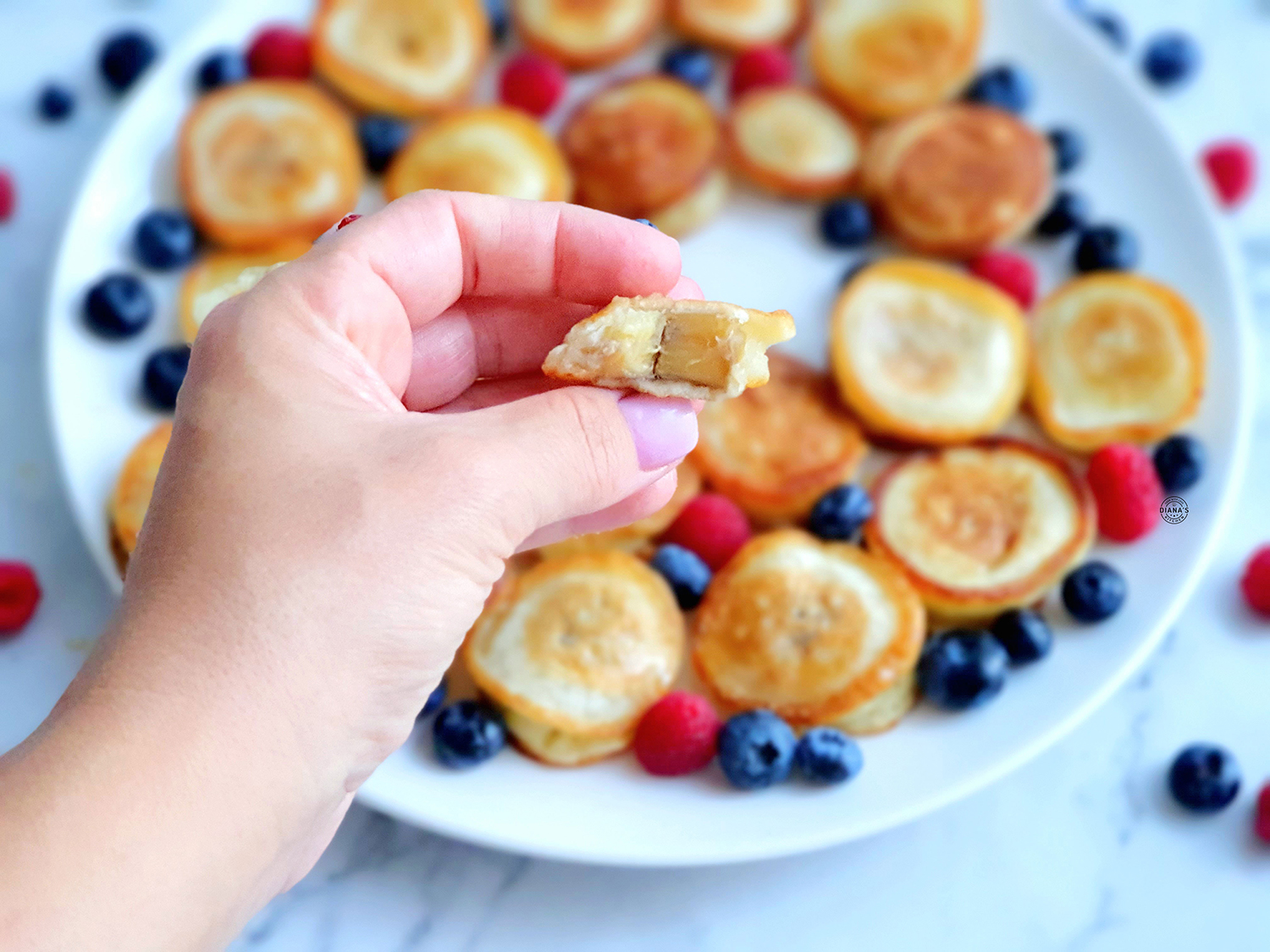 Mini pancakes cu banane 2