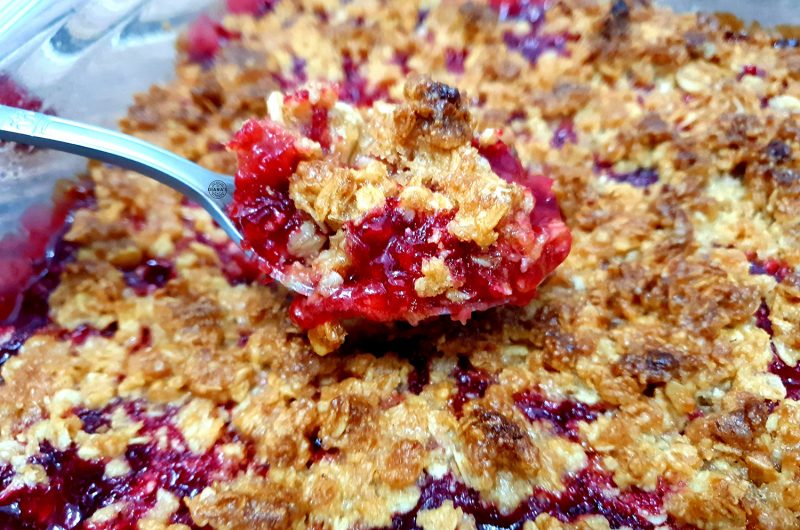 Berry Crisp cu zmeura