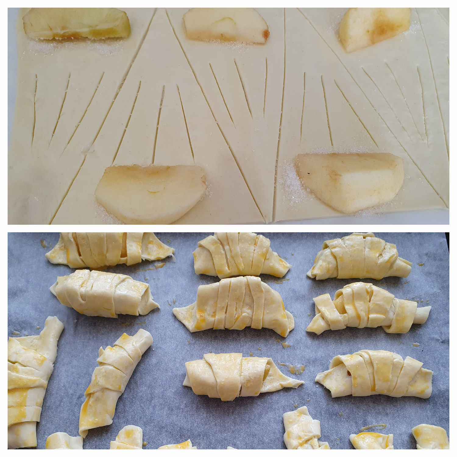 Croissante rapide cu mere Croissante rapide cu mere 2