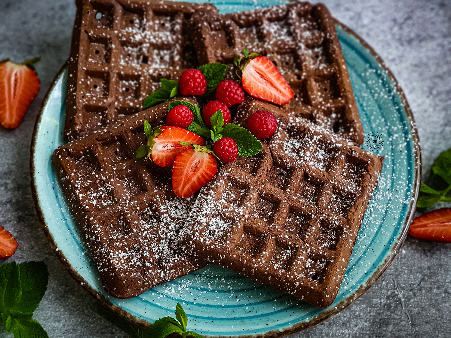 Vafe belgiene cu ciocolata
